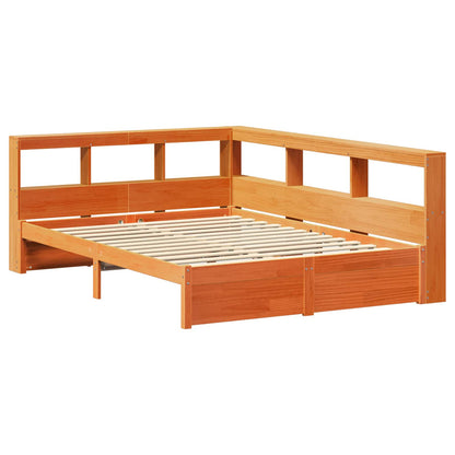 Letto Libreria con testiera 2 pcs Marrone cerato 200 x 160 cm