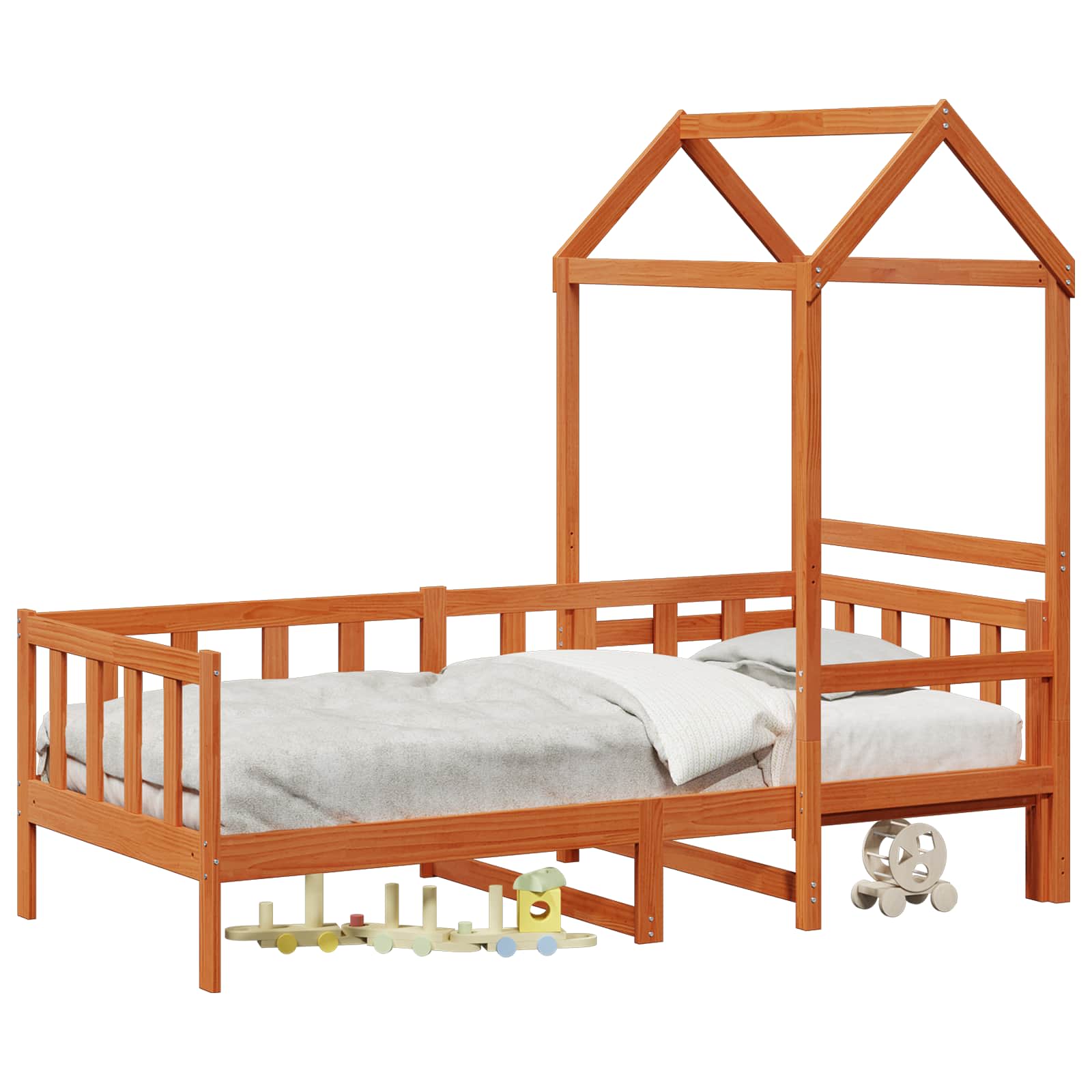 Set di Letto per il Giorno 2 pcs Marrone cerato Pino massello | homemem39