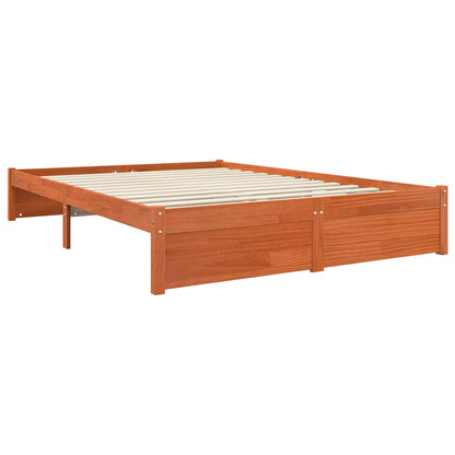 Libreria Struttura Letto con testiera Marrone Cera 200 x 150 cm | homemem39