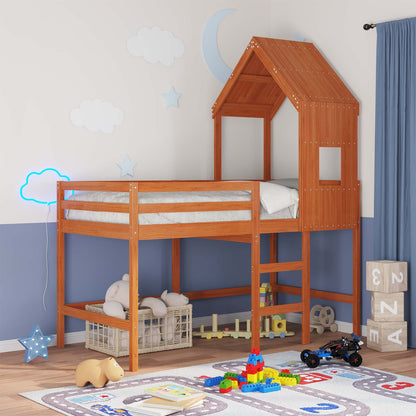 Struttura per letto soppalco Marrone Cera 90 x 190 cm | homemem39