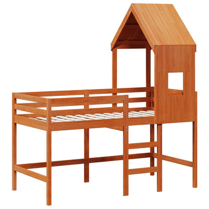 Struttura per letto soppalco Marrone Cera 90 x 190 cm | homemem39