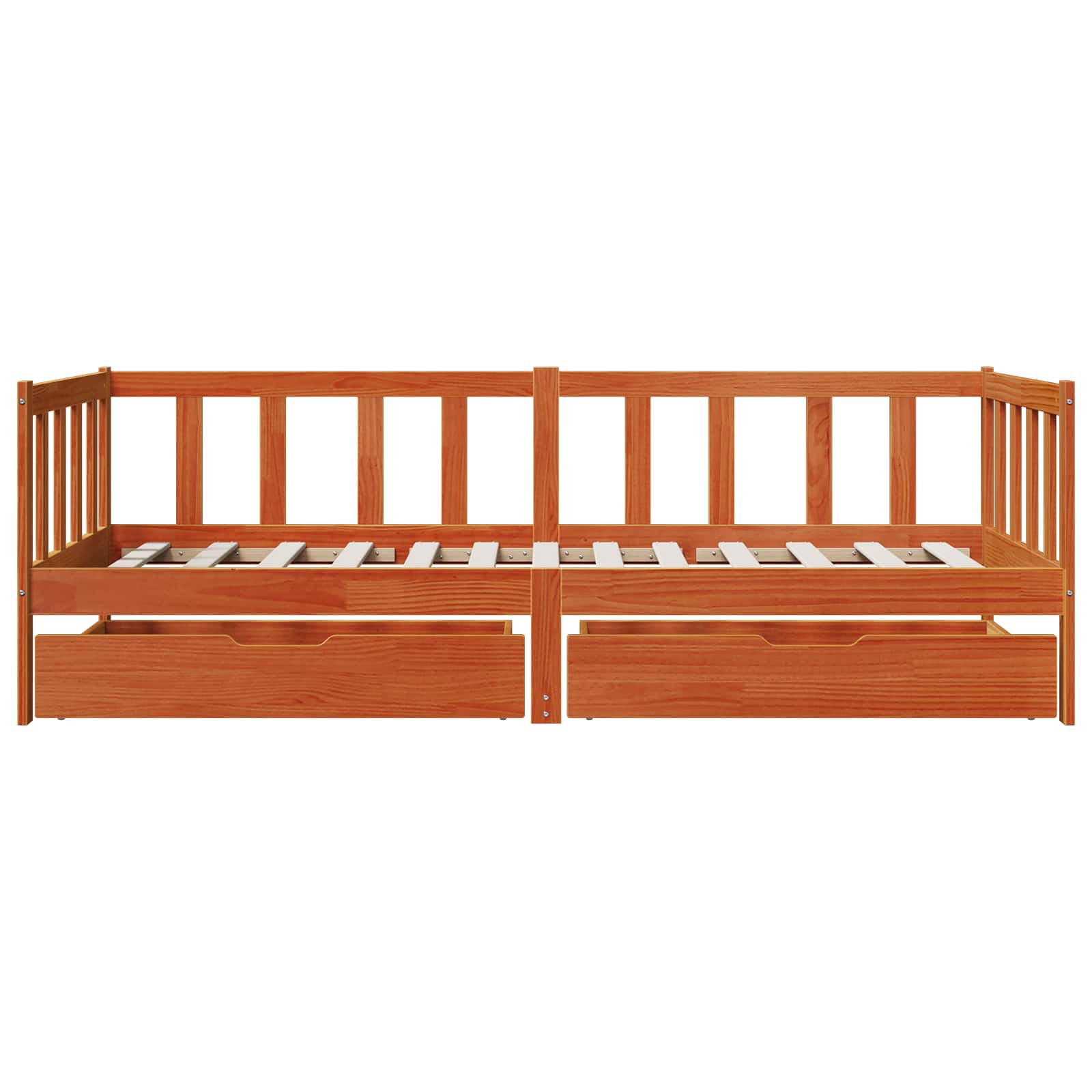Daybed con cassetto 3 pcs Marrone cerato Legno di Pino Massello | homemem39