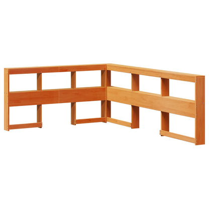 Letto Libreria con testiera 2 pcs Marrone cerato 200 x 140 cm | homemem39