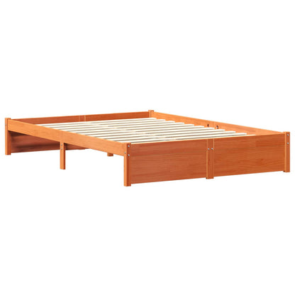 Letto Libreria con testiera 2 pcs Marrone cerato 200 x 140 cm | homemem39