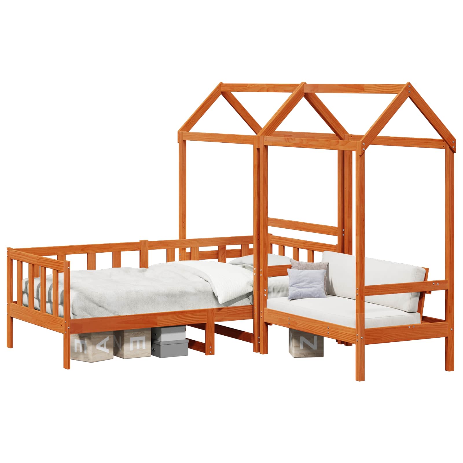 Set di Letto per il Giorno 3 pcs Marrone Cera | homemem39