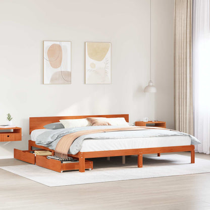 Struttura del letto con testiera Marrone cerato 180 x 200 cm | homemem39