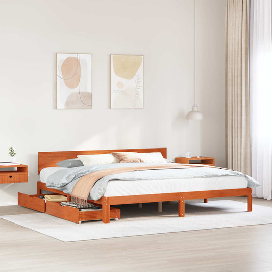 Struttura del letto con testiera Marrone cerato 180 x 200 cm | homemem39