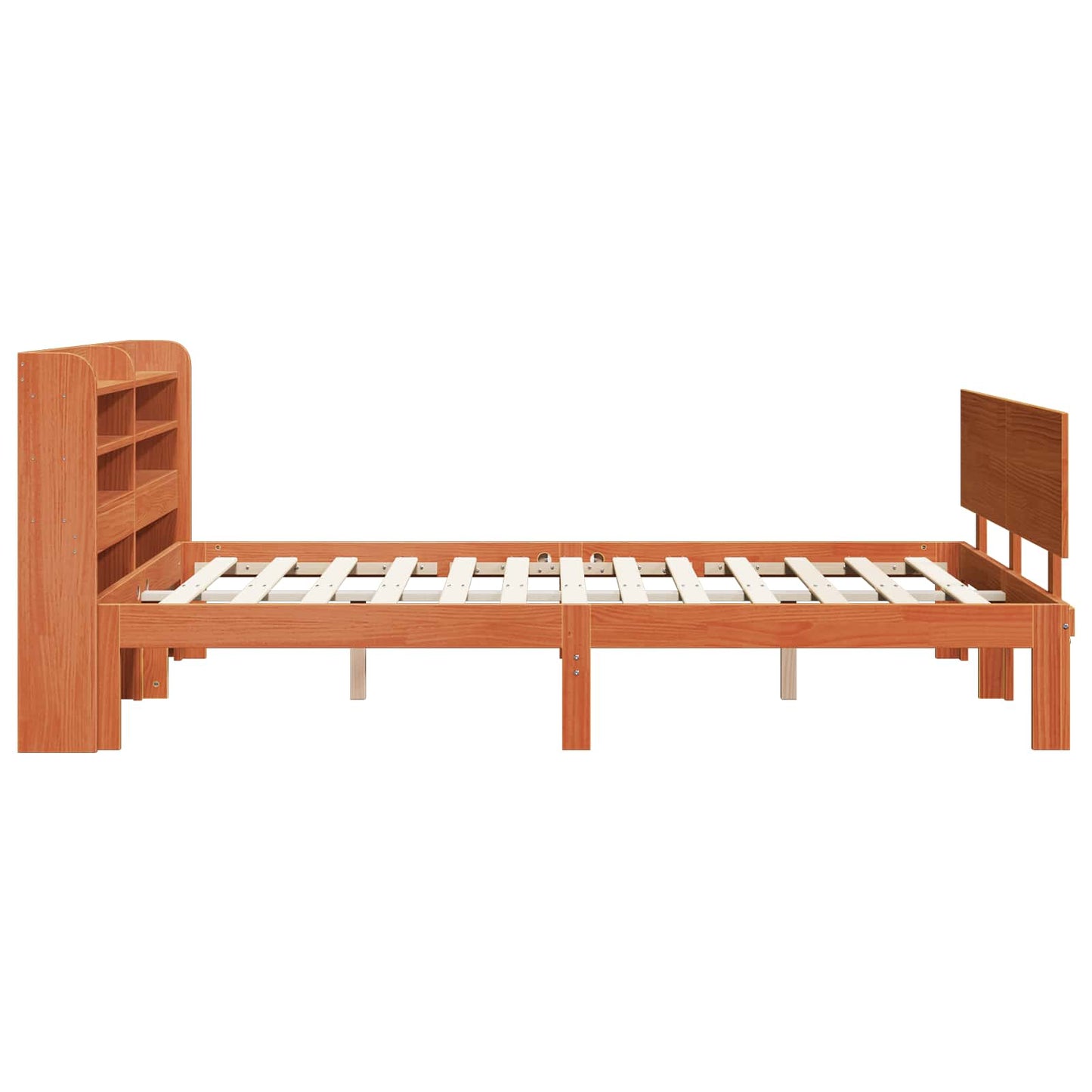 Struttura del letto 2 pcs Marrone cerato Legno di Pino Massello | homemem39