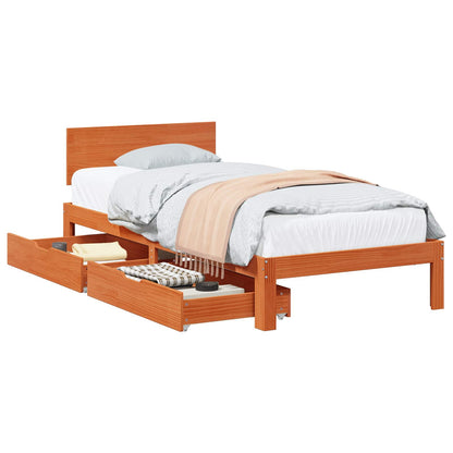Struttura del letto con testiera Marrone cerato 70 x 190 cm | homemem39