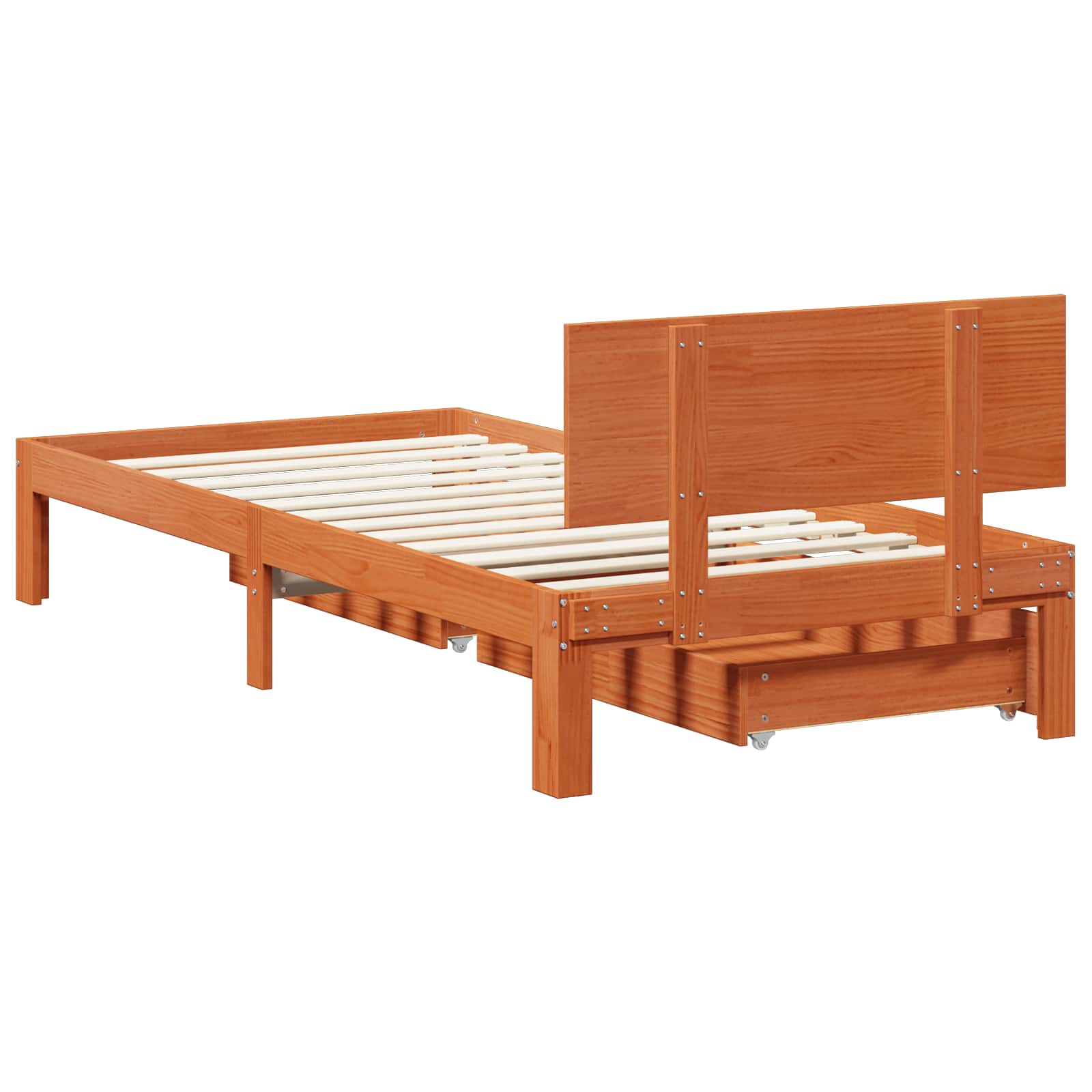 Struttura del letto con testiera Marrone cerato 70 x 190 cm | homemem39
