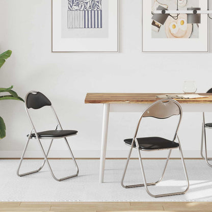 Sedia pieghevole 2 pcs Nero e Grigio 48 x 43,5 x 81 cm