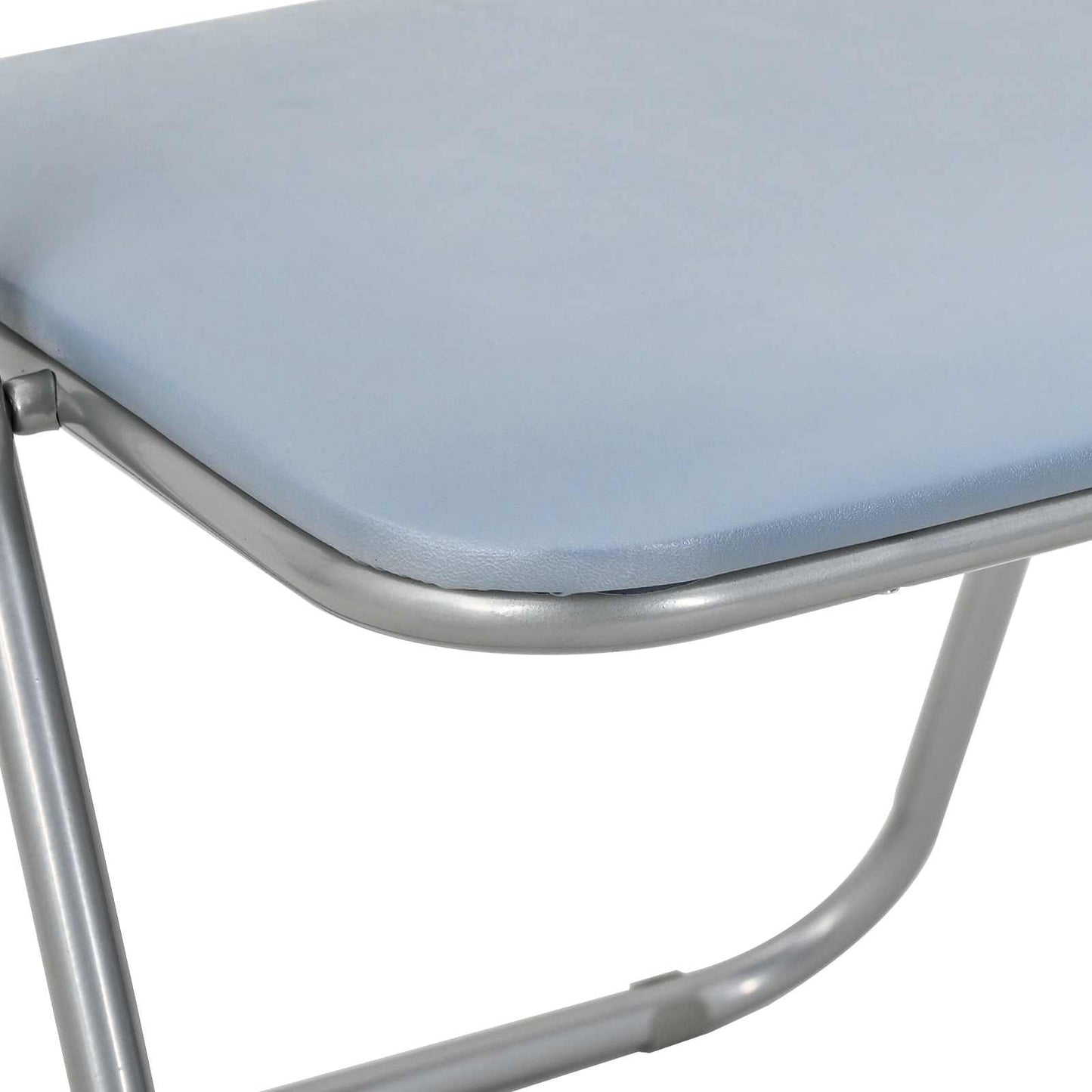 Sedia pieghevole 8 pcs Grigio 48 x 43,5 x 81 cm Pelle Sintetica