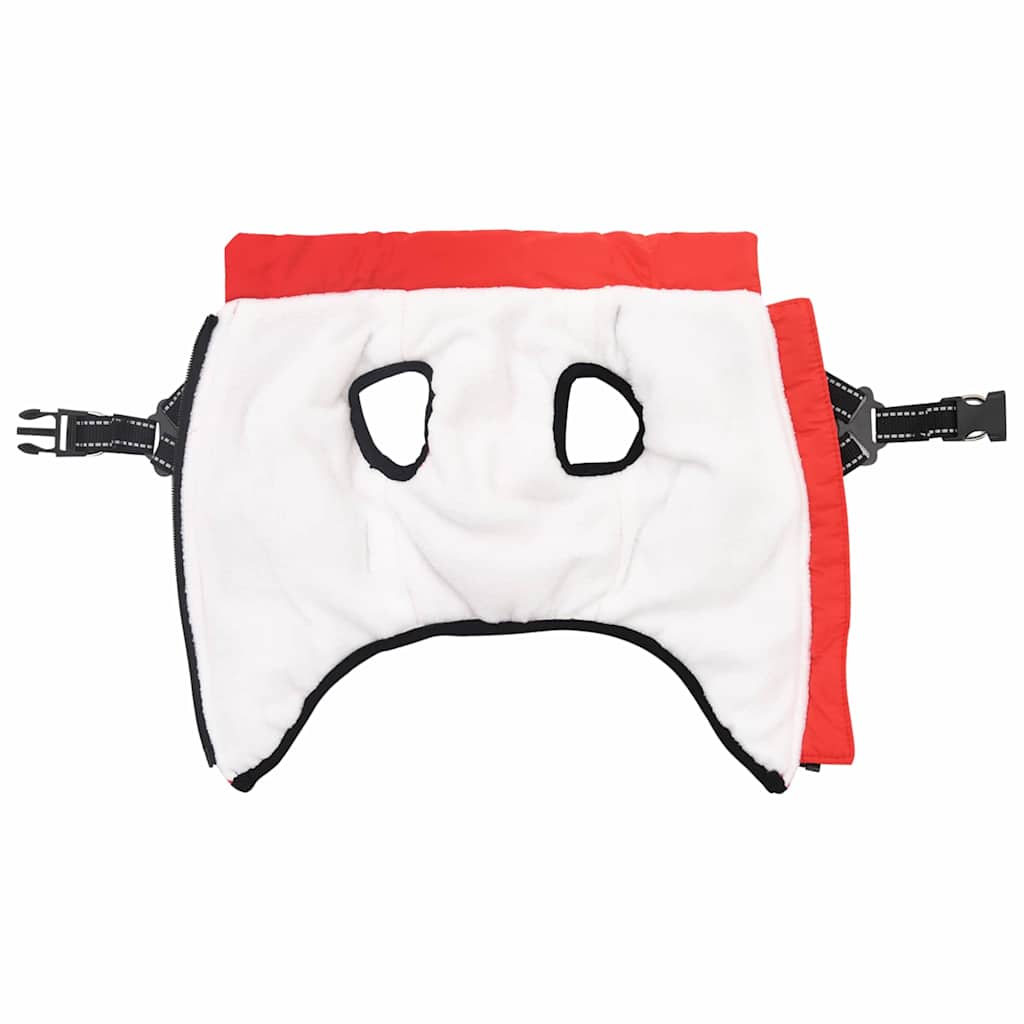 Cappotto per Cani con imbracatura Rosso S Pile e Poliestere