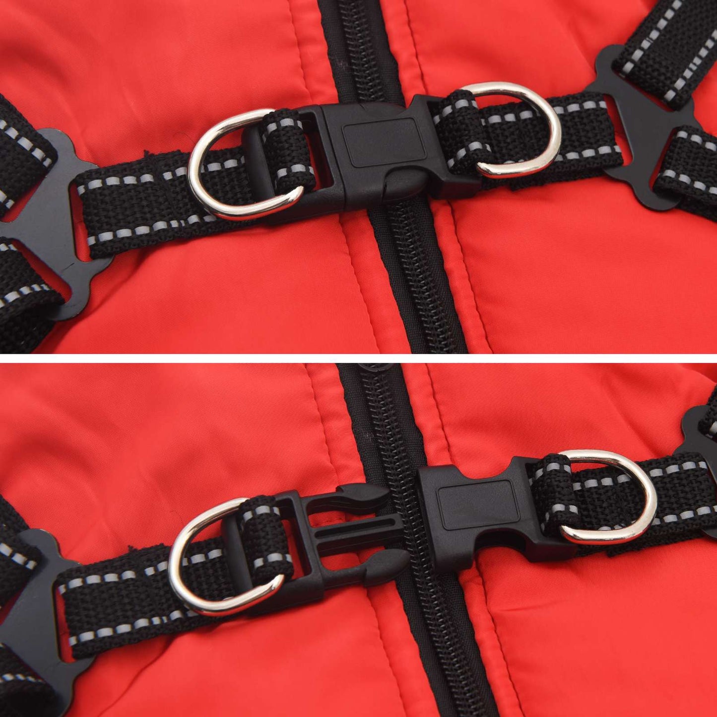 Cappotto per Cani Rosso L28 Pile e Poliestere