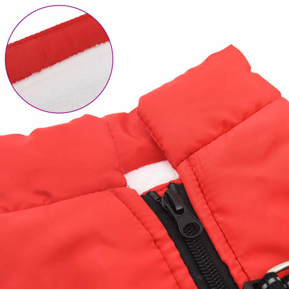 Cappotto per Cani Rosso L28 Pile e Poliestere
