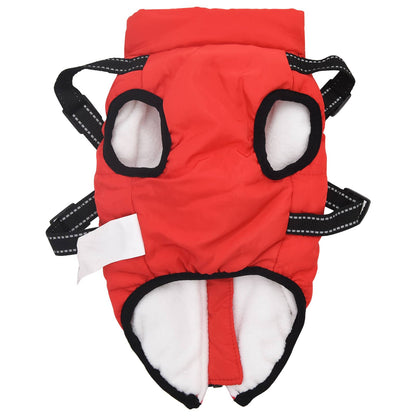 Cappotto per Cani Rosso L28 Pile e Poliestere
