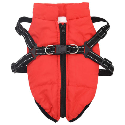 Cappotto per Cani Rosso L28 Pile e Poliestere