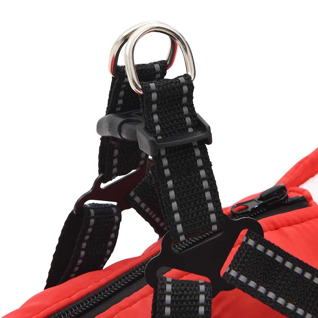 Cappotto per Cani con imbracatura Rosso 2XL Pile e Poliestere
