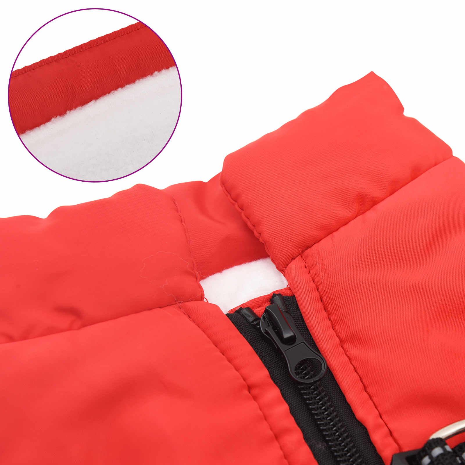 Cappotto per Cani Rosso L40 Pile e Poliestere | homemem39
