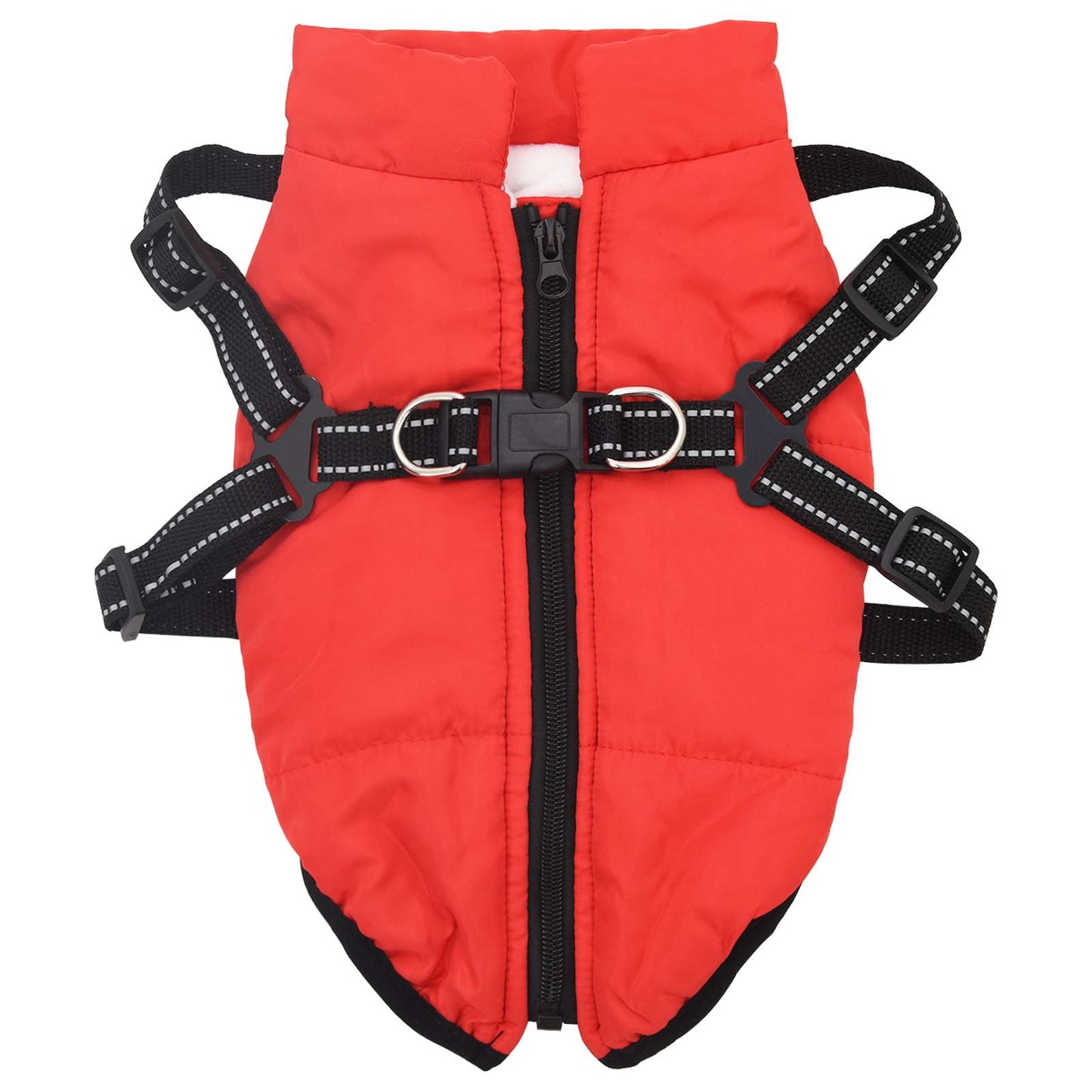 Cappotto per Cani Rosso L40 Pile e Poliestere