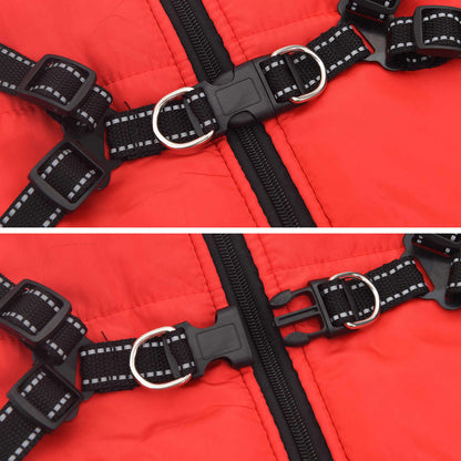 Cappotto per Cani Rosso L44 Pile e Poliestere | homemem39