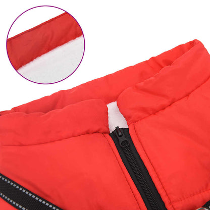 Cappotto per Cani con imbracatura Rosso 4XL Pile e Poliestere