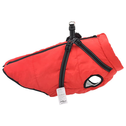 Cappotto per Cani Rosso L68 Pile e Poliestere