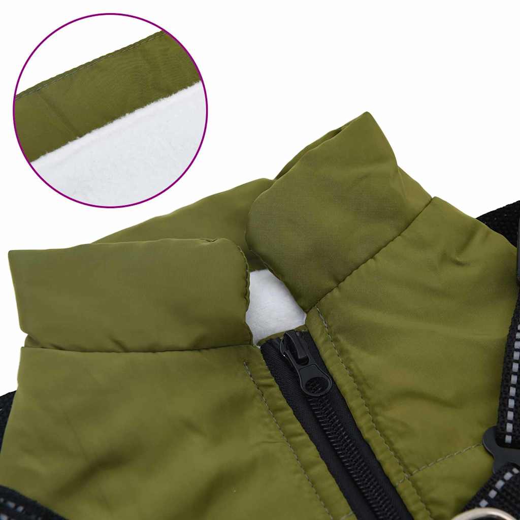 Cappotto per Cani Verde militare S Pile e Poliestere