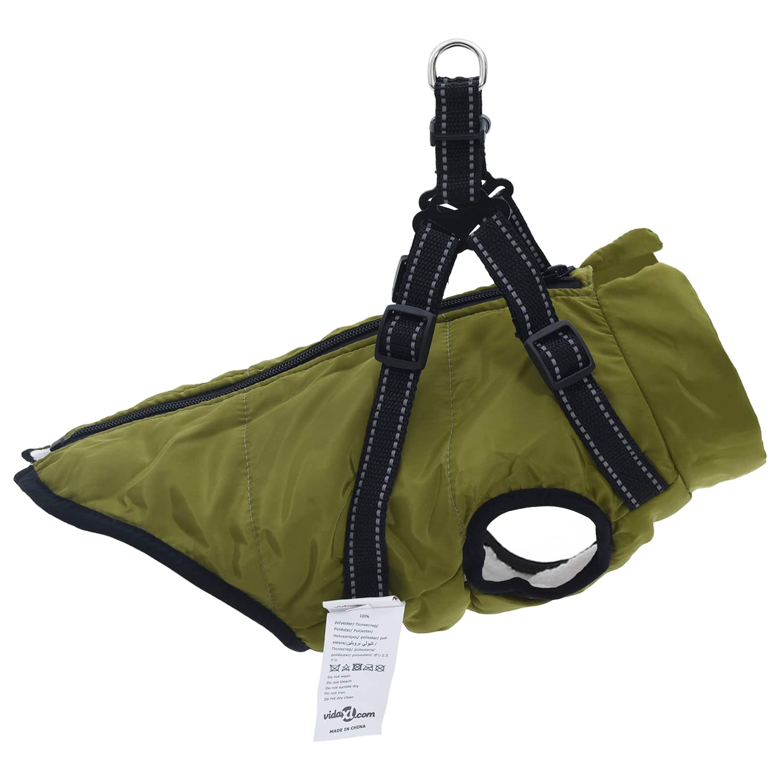 Cappotto per Cani Verde militare L24 Pile e Poliestere | homemem39