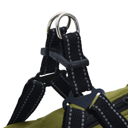 Cappotto per Cani Verde militare L28 Pile e Poliestere