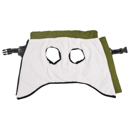 Cappotto per Cani Verde militare L28 Pile e Poliestere