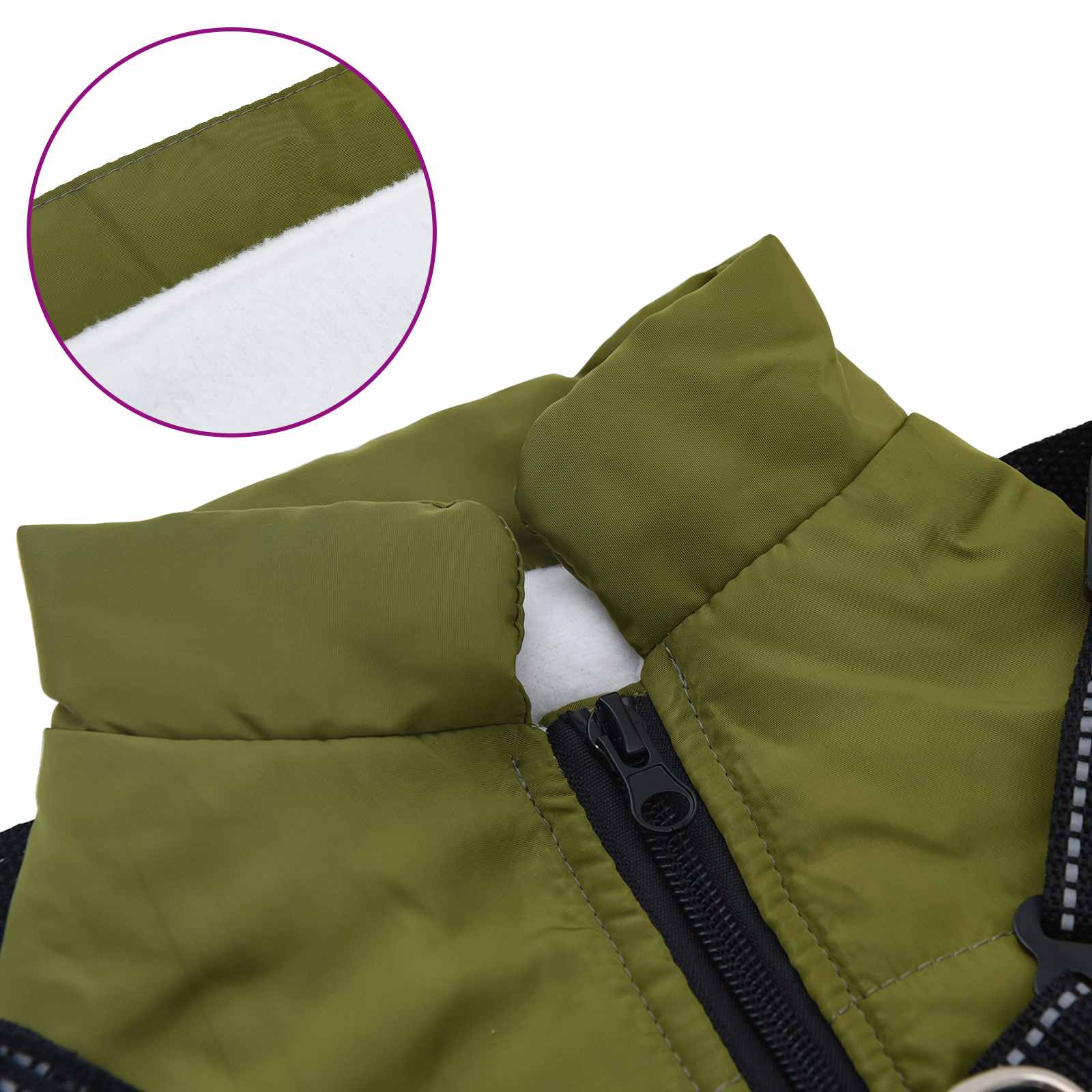 Cappotto per Cani Verde militare L36 Pile e Poliestere | homemem39