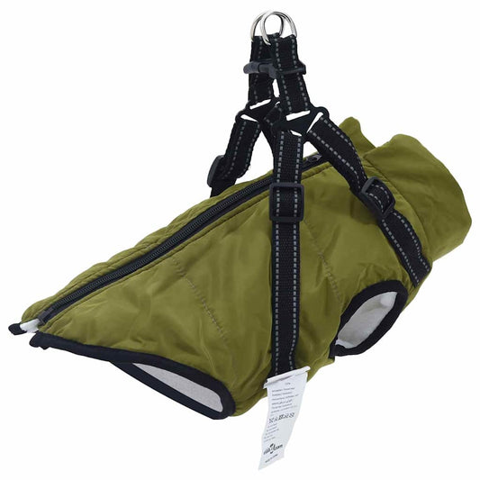 Cappotto per Cani Verde militare XL Pile e Poliestere