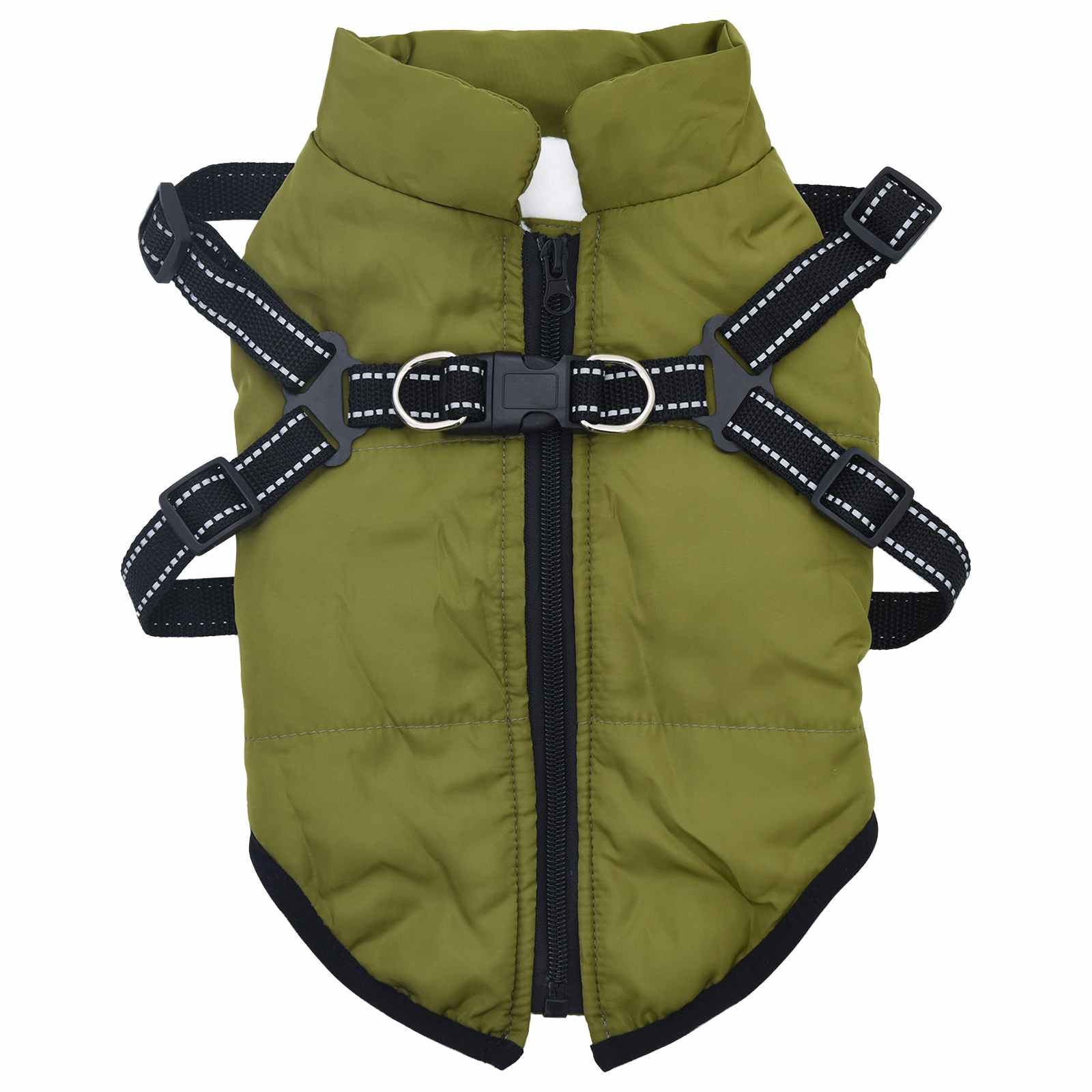 Cappotto per Cani Verde militare L36 Pile e Poliestere | homemem39