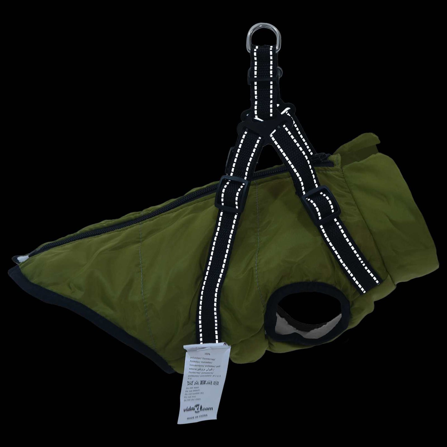Cappotto per Cani Verde militare L36 Pile e Poliestere | homemem39