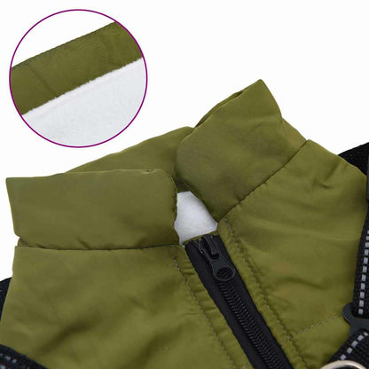Cappotto per Cani Verde militare 2XL Pile e Poliestere