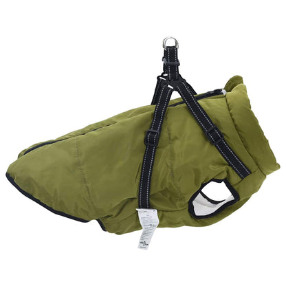 Cappotto per Cani Verde militare 3XL Pile e Poliestere