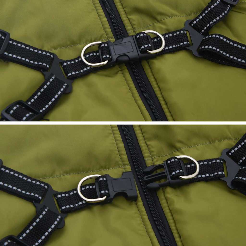 Cappotto per Cani Verde militare 4XL Pile e Poliestere