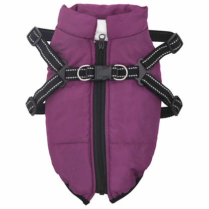 Cappotto per Cani Viola L32 Pile e Poliestere