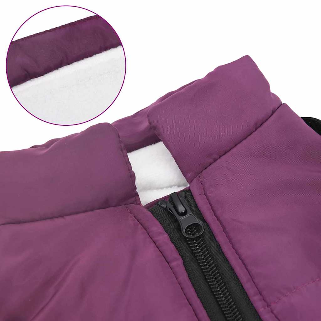 Cappotto per Cani con imbracatura Viola XL Pile e Poliestere