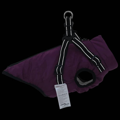 Cappotto per Cani con imbracatura Viola XL Pile e Poliestere