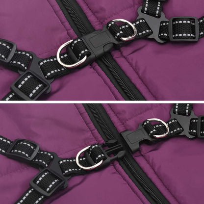 Cappotto per Cani Viola L48 Pile e Poliestere