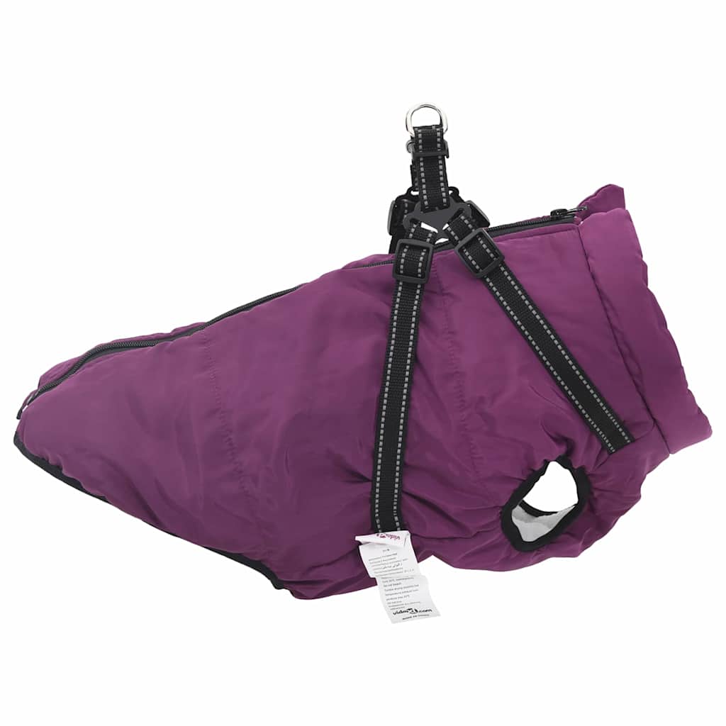 Cappotto per Cani con imbracatura Viola 5XL Pile e Poliestere