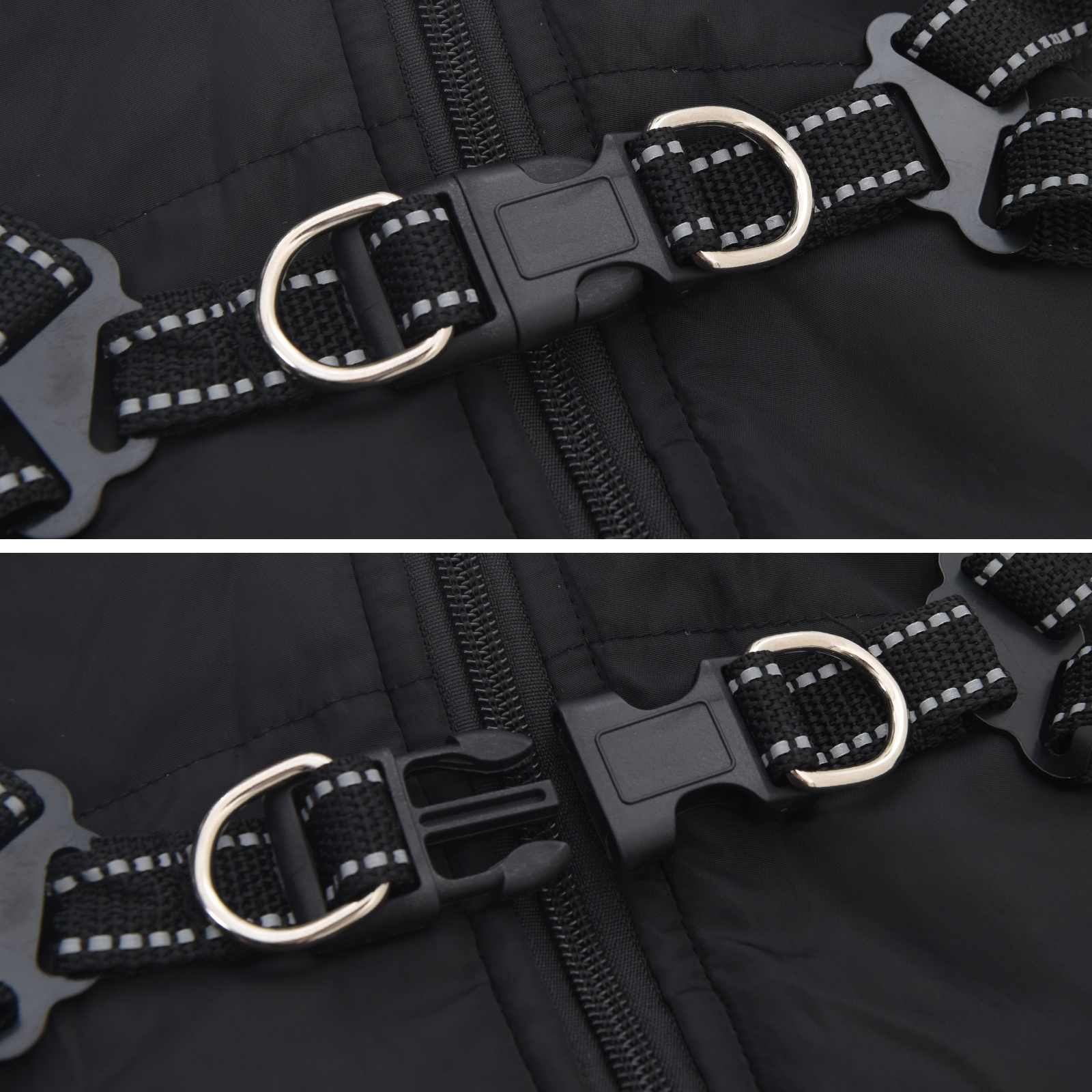 Cappotto per Cani Nero L32 Pile e Poliestere | homemem39