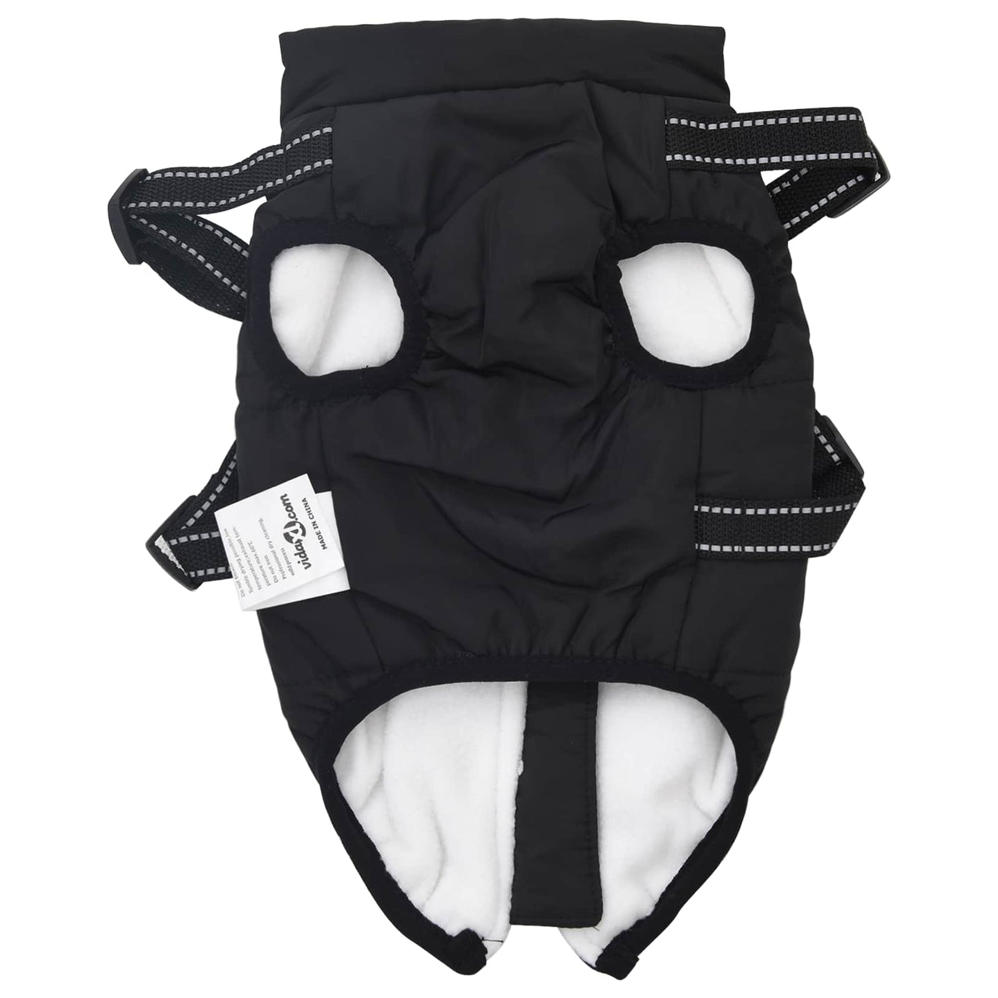 Cappotto per Cani Nero L32 Pile e Poliestere