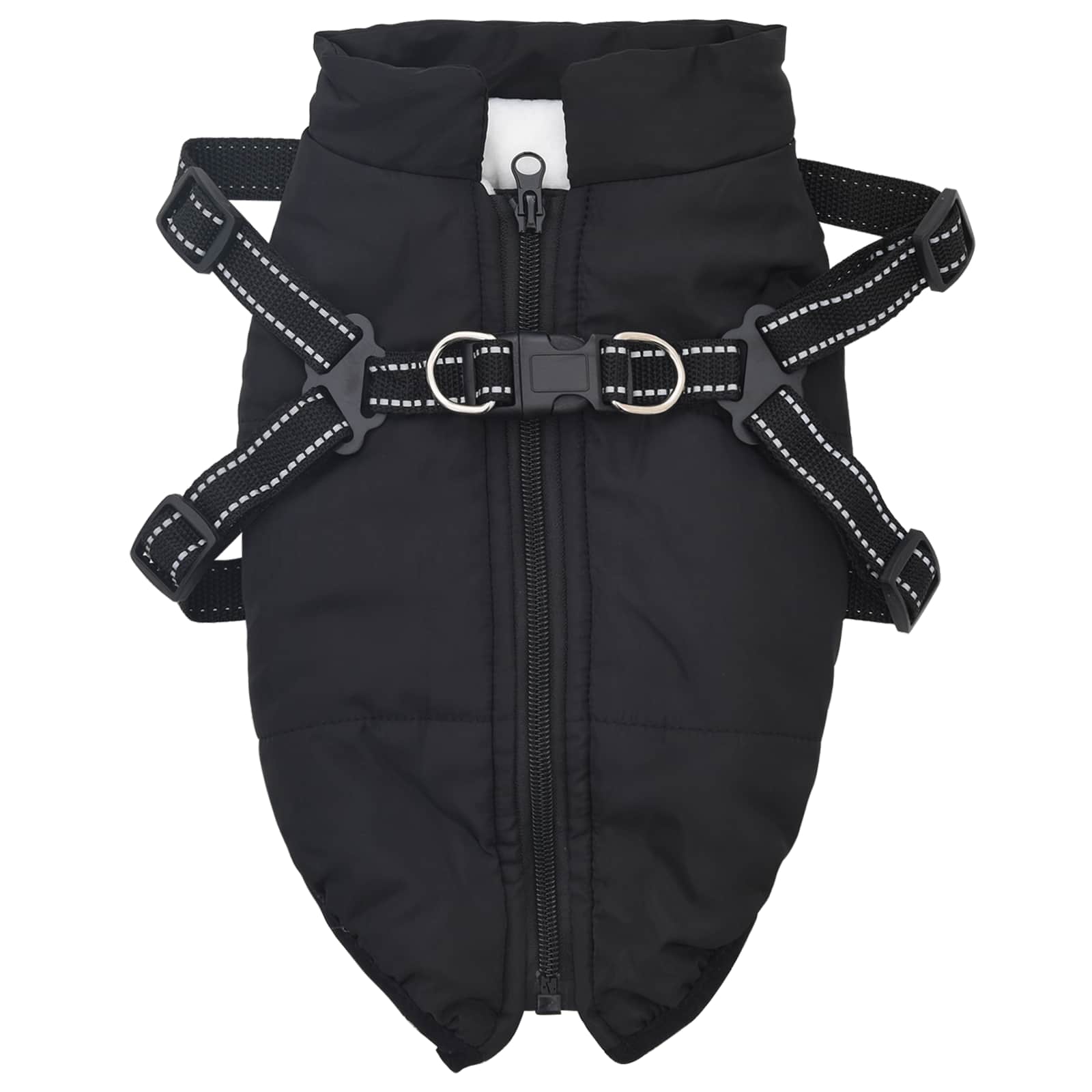 Cappotto per Cani Nero L32 Pile e Poliestere | homemem39