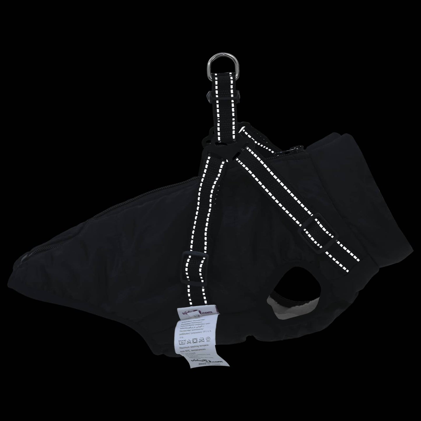 Cappotto per Cani Nero L32 Pile e Poliestere | homemem39