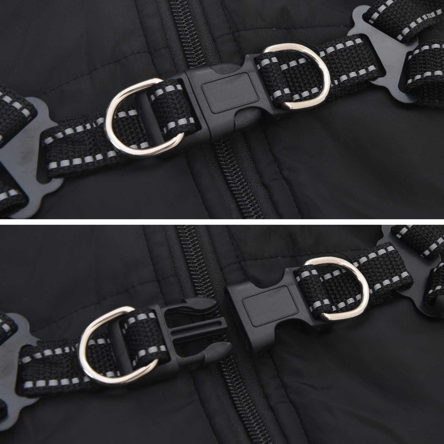 Cappotto per Cani Nero L36 Pile e Poliestere | homemem39