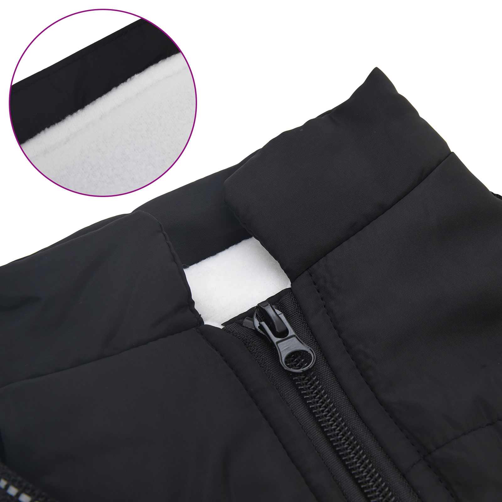 Cappotto per Cani Nero L36 Pile e Poliestere | homemem39