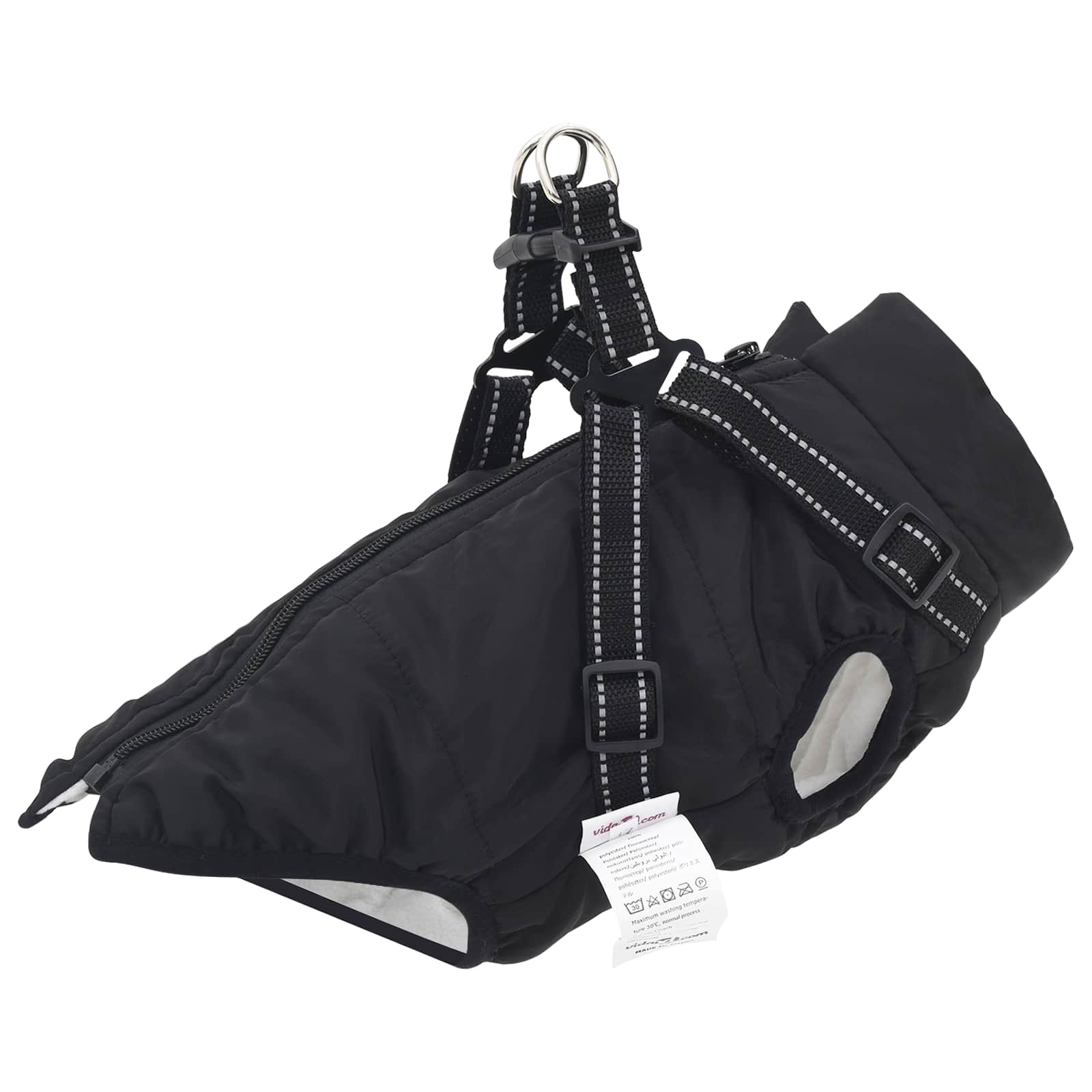 Cappotto per Cani Nero L36 Pile e Poliestere | homemem39